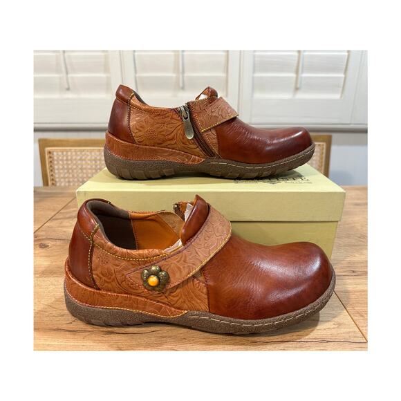 L'Artiste Spring Step Gyarados Slip On Shoes Camel Multi Size 7.5 US 38 EU NIB - Picture 2 of 13